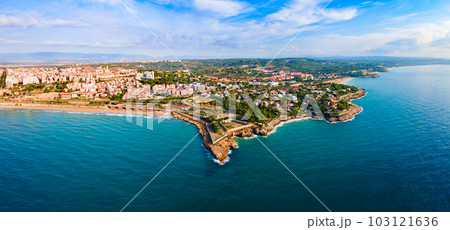 Tarragona city aerial panoramic view in Spain 103121636