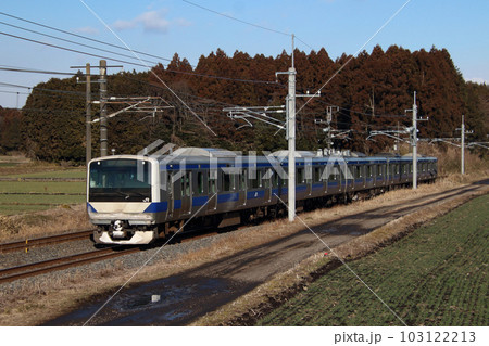 栃木県内をゆく東北本線E531系回送 103122213