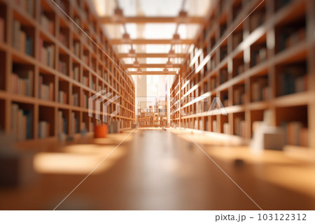 図書館　書店　書庫　本棚　学校　ブックカフェ 103122312