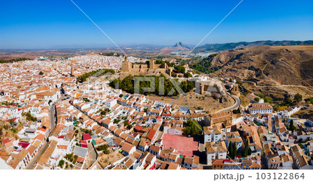 Fortress of Antequera aerial panoramic view, Spain 103122864