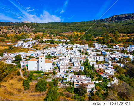 Bubion village aerial panoramic view, Spain Bubion village aerial panoramic view, Spain 103122921