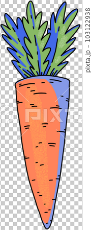 Summer garden carrot, cartoon vegetable Summer garden carrot, cartoon vegetable 103122938