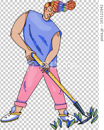 Summer garden people, cartoon character Summer garden people, cartoon character 103122942