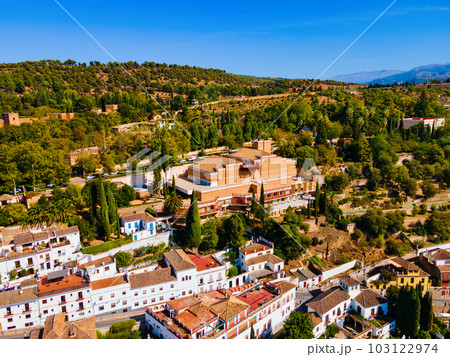 Manuel de Falla Museum aerial panoramic view, Granada 103122974