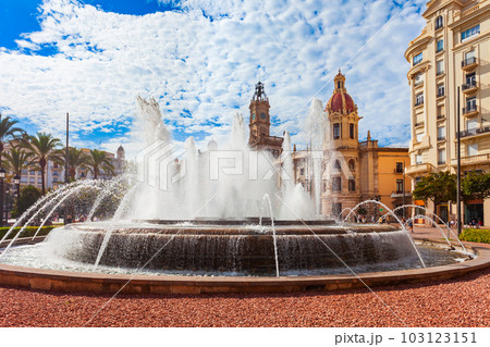 Plaza del Ajuntament square in Valencia, Spain Plaza del Ajuntament square in Valencia, Spain 103123151