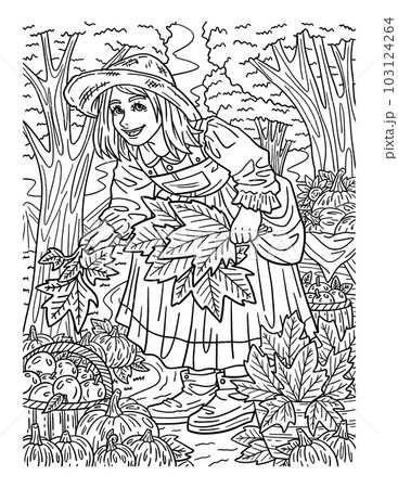 Thanksgiving Child Autumn Leaves Adults Coloring Thanksgiving Child Autumn Leaves Adults Coloring 103124264