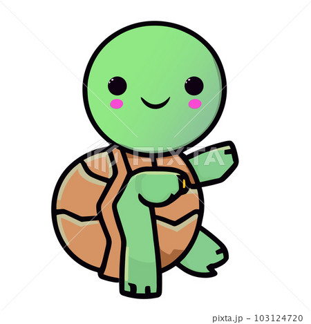 turtle vector illustration Flat Cartoon Style. logo cute turtle icon. Animal Nature Icon Isolated. 103124720