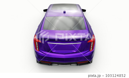 Premium business sedan car in a sports configuration on a white background. 3d rendering. 103124852