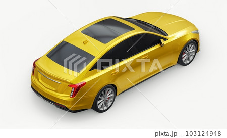 Premium business sedan car in a sports configuration on a white background. 3d rendering. 103124948