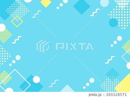 ブルーの爽やかな背景素材、ジオメトリック柄 103128571