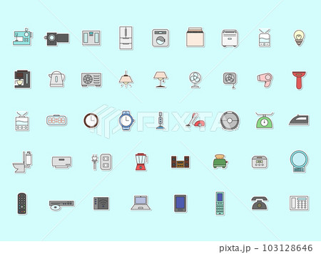 家電日用品カラーステッカー 103128646