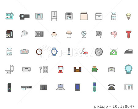 家電日用品カラーイラスト 103128647