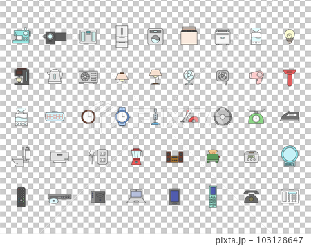 家電日用品カラーイラスト 103128647