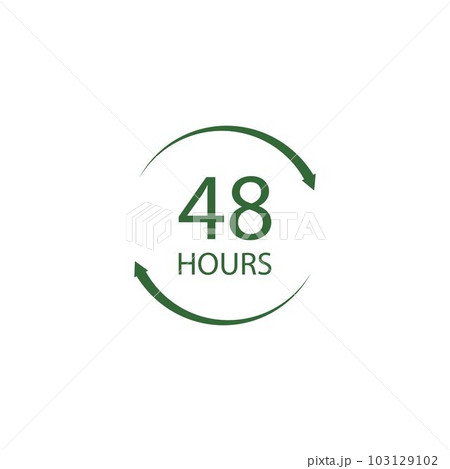 sign of 48 clock arrow hours logo vector icon sign of 48 clock arrow hours logo vector icon 103129102