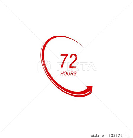 sign of 72 clock arrow hours logo vector icon sign of 72 clock arrow hours logo vector icon 103129119