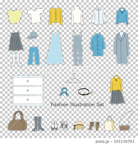 ファッションイラストのセット1 103130701