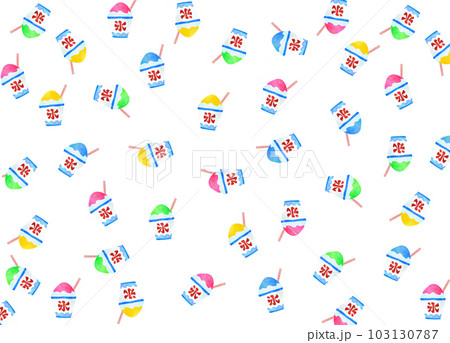 かき氷のイラスト壁紙1 かき氷のイラスト壁紙1 103130787