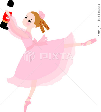 クラシックバレエくるみ割り人形のクララを踊るバレリーナ クラシックバレエくるみ割り人形のクララを踊るバレリーナ 103130883