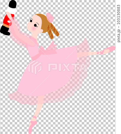 クラシックバレエくるみ割り人形のクララを踊るバレリーナ クラシックバレエくるみ割り人形のクララを踊るバレリーナ 103130883