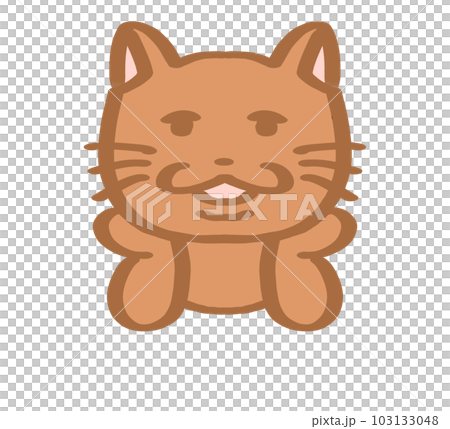 ゆるゆるねこ頬杖茶 103133048