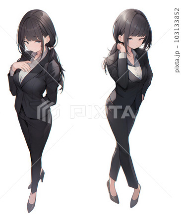 ビジネスウーマン　女性社員　アニメイラスト「AI生成画像」 103133852