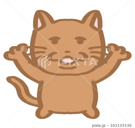 ゆるゆるねこ立って万歳茶 103135536
