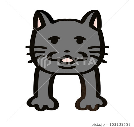 ゆるゆるねこ垂れ下がる黒 103135555