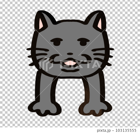 ゆるゆるねこ垂れ下がる黒 103135555