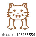 ゆるゆるねこ垂れ下がる白 103135556