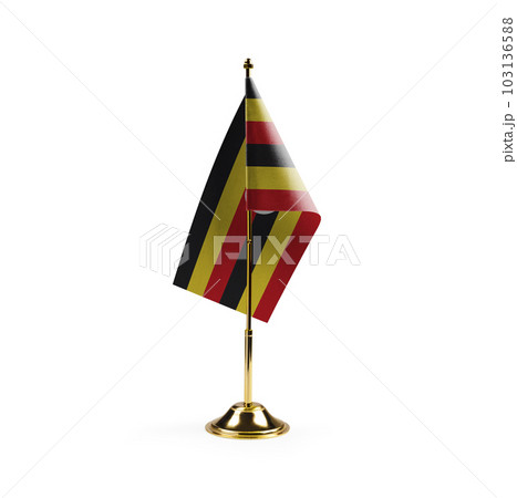Small national flag of the Uganda on a white background Small national flag of the Uganda on a white background 103136588