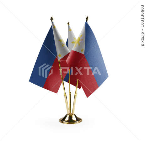 Small national flags of the Philippines on a white background Small national flags of the Philippines on a white background 103136603