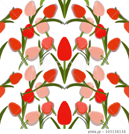 チューリップ柄イラスト 103138138