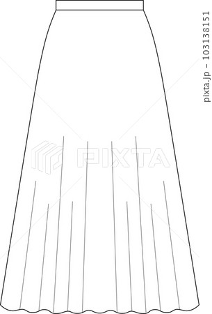 フレアスカート ハンガーイラストのイラスト素材 [103138151] - PIXTA