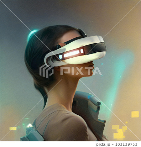 仮想空間・仮想現実の体験 イラスト|Generative AI 仮想空間・仮想現実の体験 イラスト|Generative AI 103139753