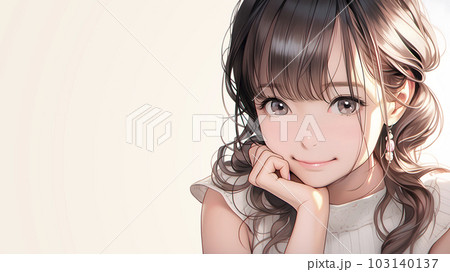 笑顔が素敵な美少女「AI生成画像」のイラスト素材 [103140137] - PIXTA