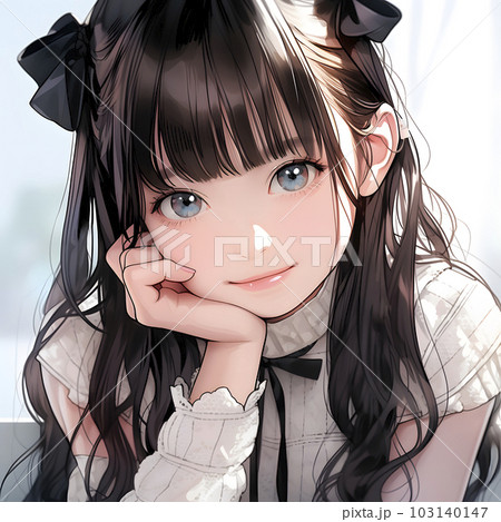 フリルのついた服を着たアイドル風美少女「AI生成画像」 フリルのついた服を着たアイドル風美少女「AI生成画像」 103140147