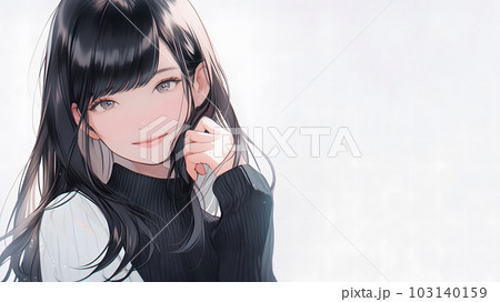 大人びた表情の女性「AI生成画像」 103140159