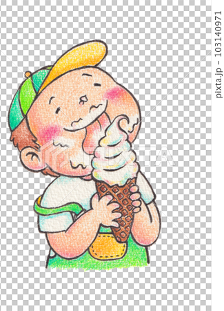 アイスクリームと男の子 103140971
