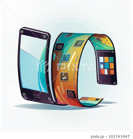 Modern flex screen icon. Flat illustration of modern flex screen icon for web design Modern flex screen icon. Flat illustration of modern flex screen icon for web design 103143947