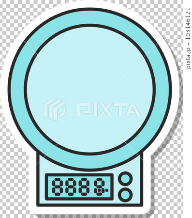 Sticker-style daily necessities illustration electronic weighing scale Sticker-style daily necessities illustration electronic weighing scale 103146121