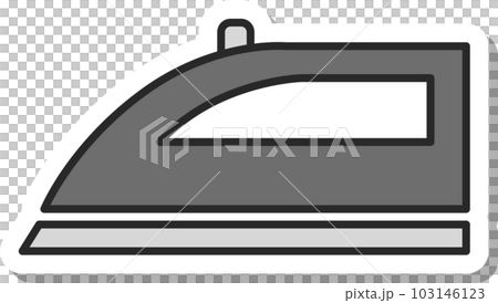 Sticker style daily necessities illustration iron Sticker style daily necessities illustration iron 103146123