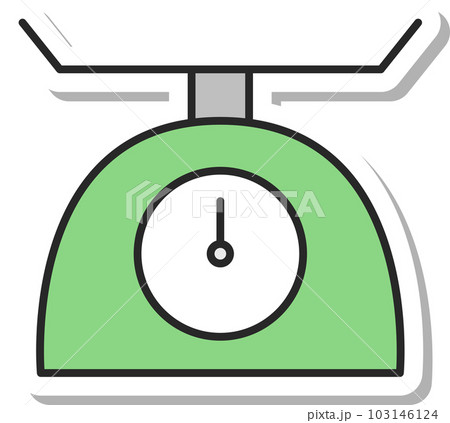 ステッカー風日用品イラスト 計量器 ステッカー風日用品イラスト 計量器 103146124