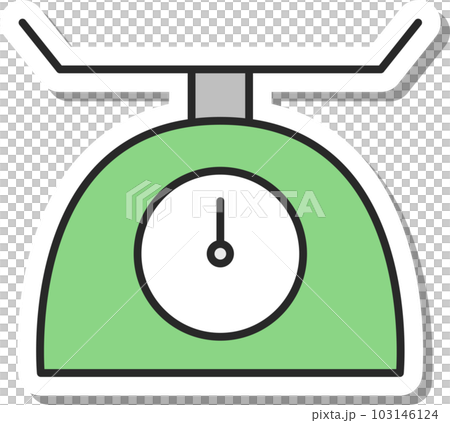 Sticker-style daily necessities illustration Weighing scale Sticker-style daily necessities illustration Weighing scale 103146124