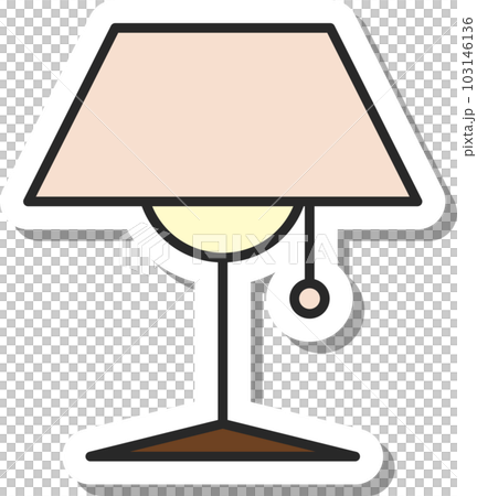 Sticker-style daily necessities illustration desk lamp 103146136