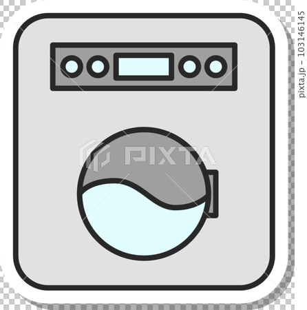Sticker-style daily necessities illustration drum-type washing machine 103146145