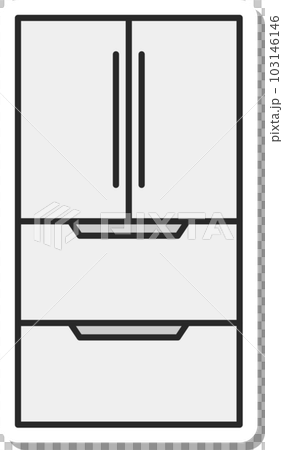 貼紙風格日用品插畫冰箱 103146146