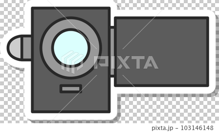 貼紙風格日用品插圖攝像機 103146148