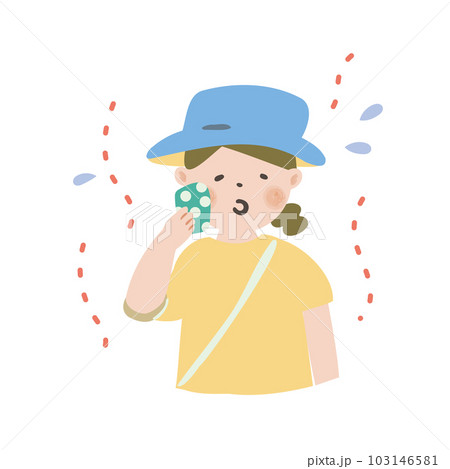 汗を拭く人 熱中症 汗を拭く人 熱中症 103146581