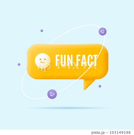 3d Fun Fact Banner Concept Cartoon Style. Vector 103149198