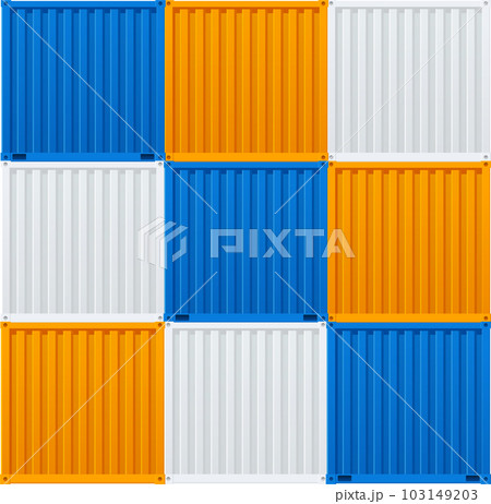 Shipping Cargo Containers Background Card Pattern. Vector 103149203